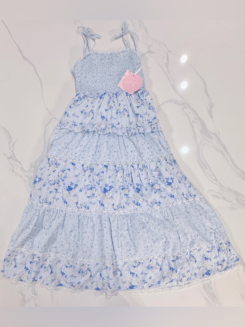 Loveshackfancy X Target Girls' Stella Budding Florals Tiered Maxi Dress